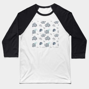 Elefant pattern Baseball T-Shirt